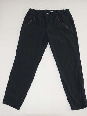 Athleta Women's Aspire Ankle Athletic Pants Size 10 Black Pull On Stretch 983350